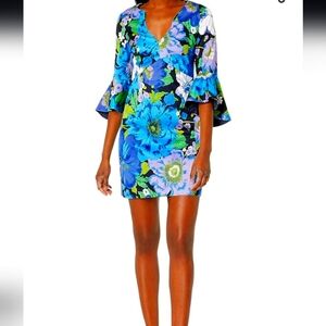 Trina Turk/ Size 2/ Floral/ Bell sleeve/ dress NWOT